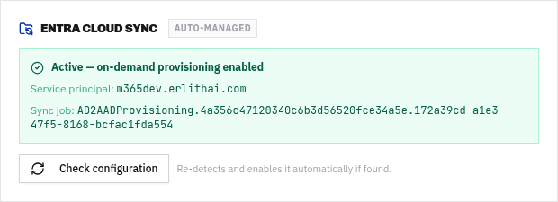 Cloud Sync status